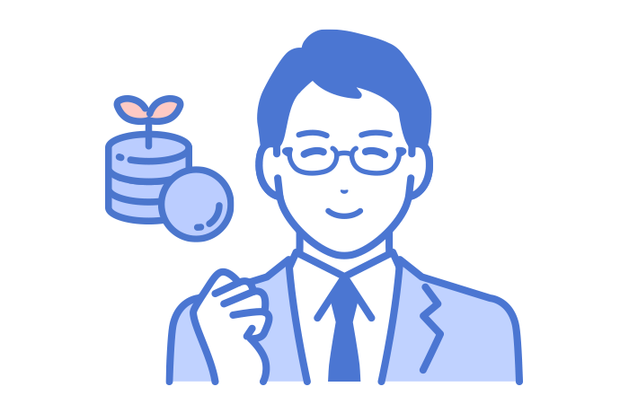 投資の芽のイメージとEさんのイラスト