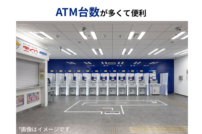 ATM台数が多くて便利 *画像はイメージです
