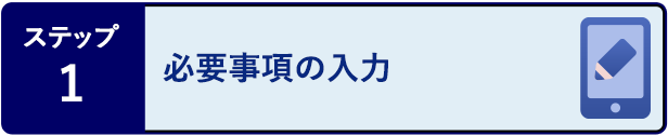 ステップ1 必要事項の入力