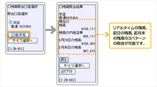 残高照会