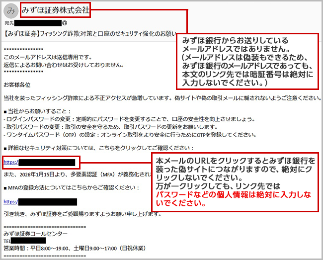 確認されている不審な電子メールのイメージ
