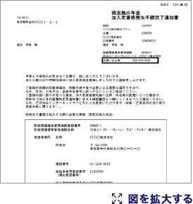 「確定拠出年金加入者資格喪失手続完了通知書」等