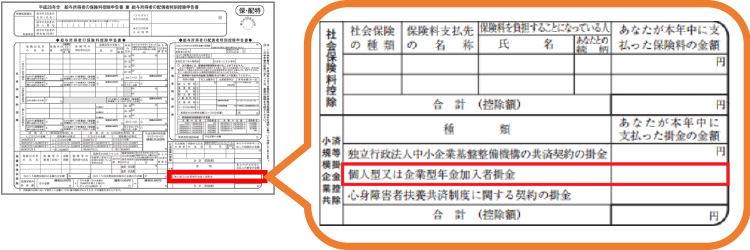 年末調整の申請用紙