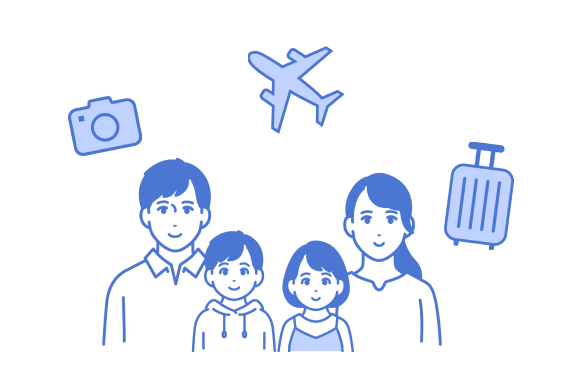 4人家族のイラスト