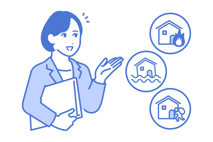 案内する女性のイラスト