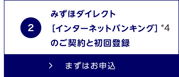みずほダイレクト［インターネットバンキング］のご契約と初回登録はこちらから