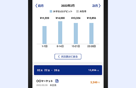 利用明細管理機能の活用で使い過ぎを防止 イメージ