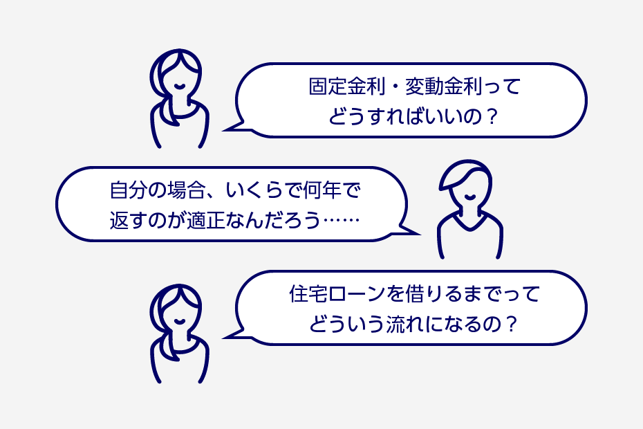 住宅ローンについて分からないことはお気軽にご質問ください。