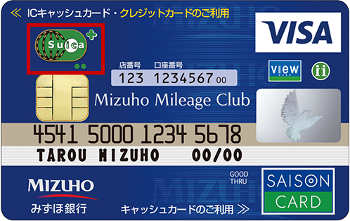 みずほマイレージクラブカード/Suicaのイメージ