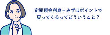 定期預金利息＋みずほポイントで戻ってくるってどういうこと？
