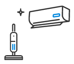 エアコン、掃除機のイラスト