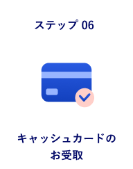 ステップ06 キャッシュカードのお受取