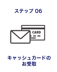 ステップ06 キャッシュカードのお受取