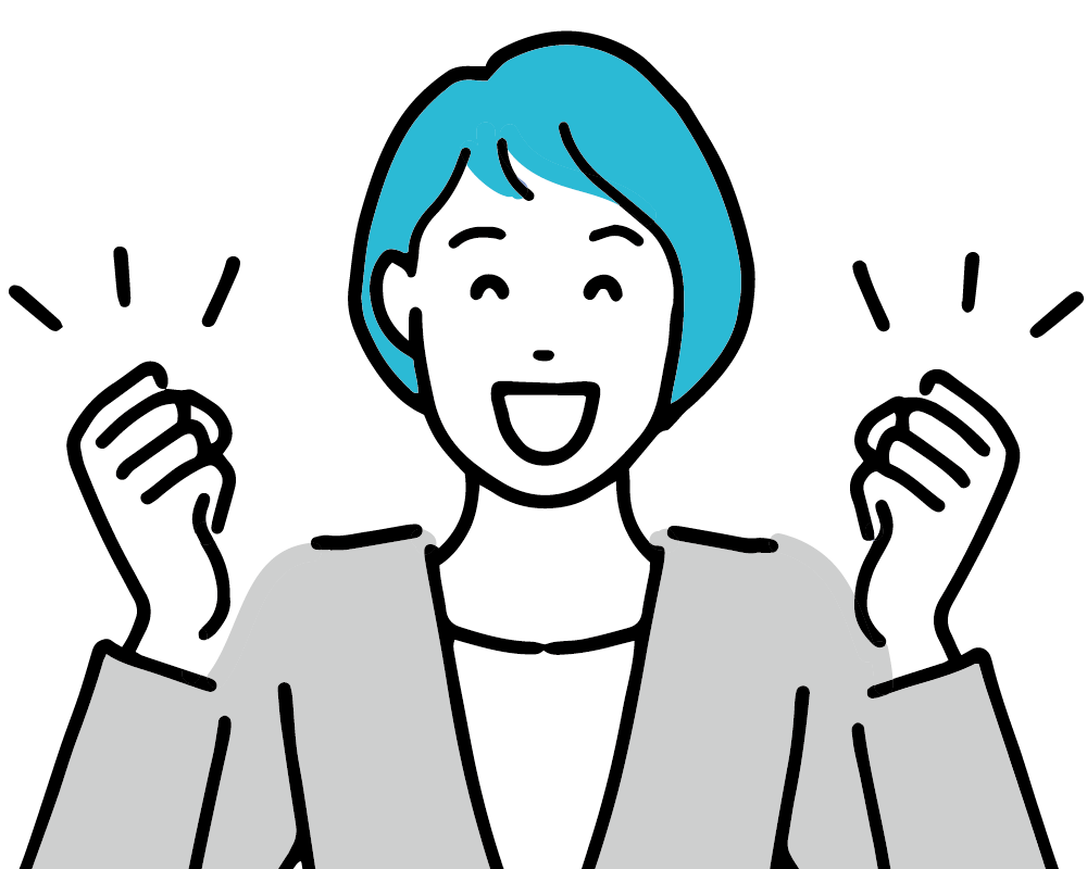 笑顔の女性