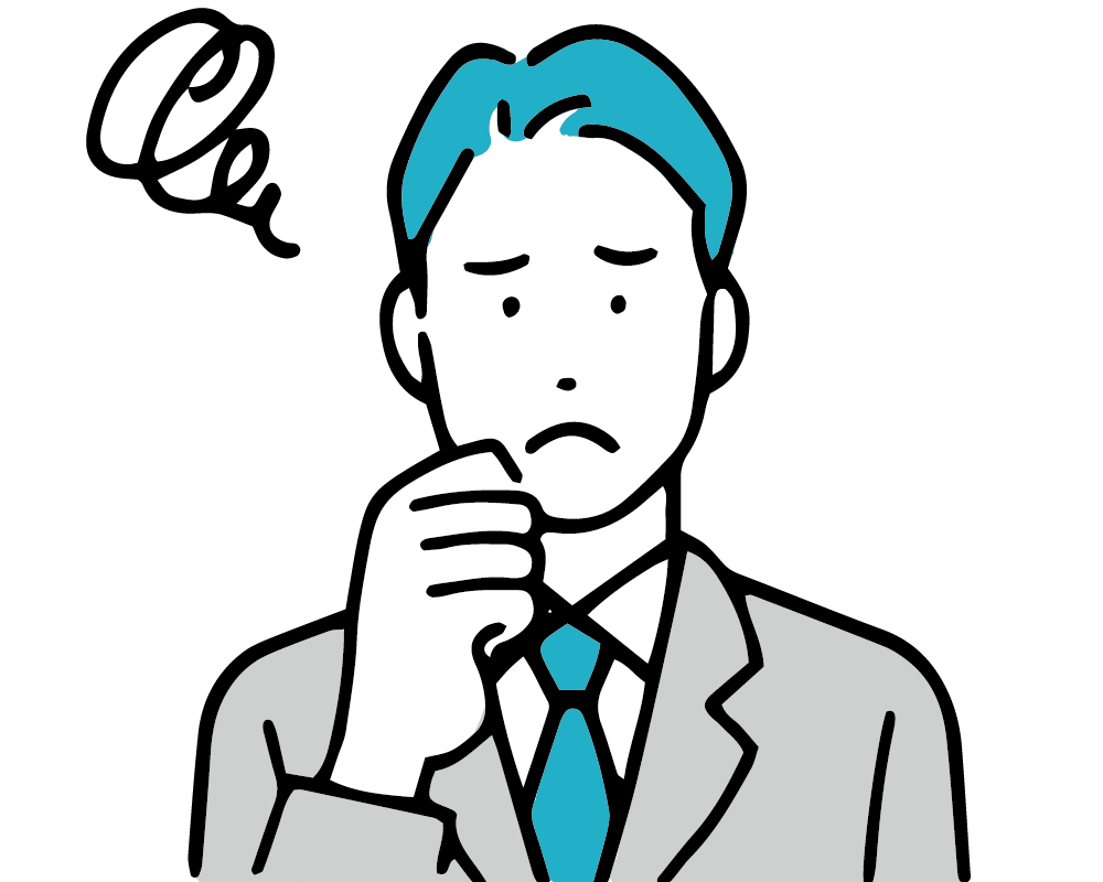 不満そうな男性