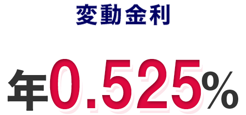 変動金利 年0.525%