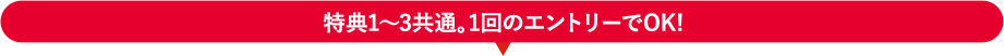 特典1～3共通。1回のエントリーでOK！