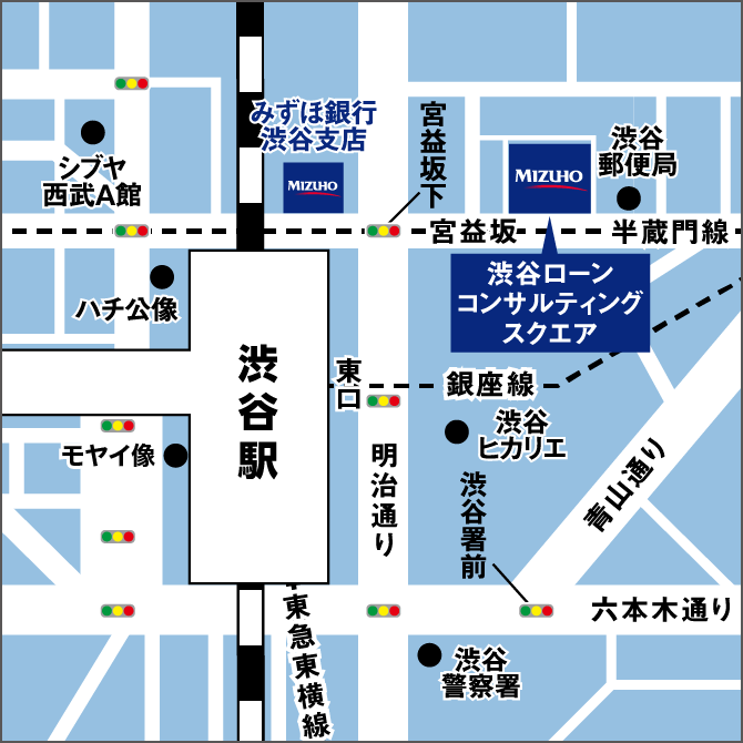 渋谷ローンコンサルティングスクエアの地図