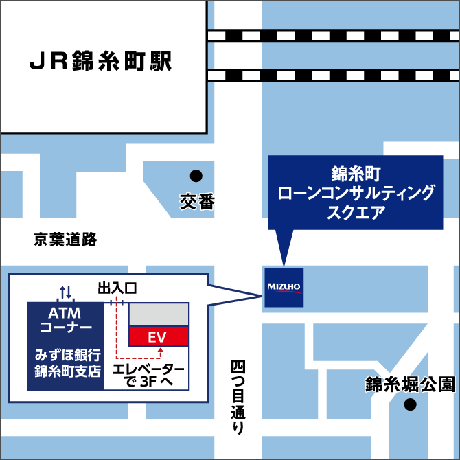 錦糸町ローンコンサルティングスクエアの地図