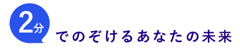 2分でのぞけるあなたの未来